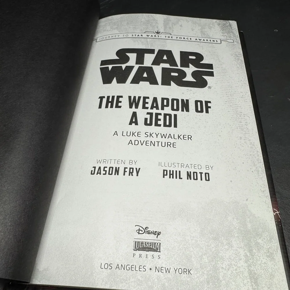 Star Wars The Weapon of a Jedi Luke Skywalker Adventure Jason Fry Hardcover 2015